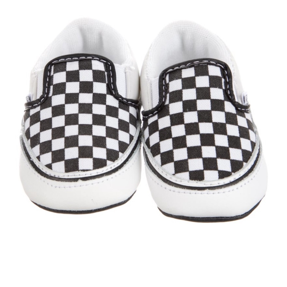 Vans 4T Checkered Slip-On Shoes - Black and White